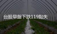 臺股早盤下跌119點失守16800點　回測季線支撐