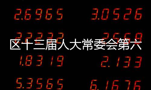 區(qū)十三屆人大常委會第六十一次主任會議召開