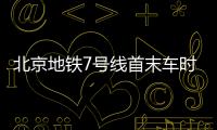 北京地鐵7號線首末車時刻表(站點+時間)
