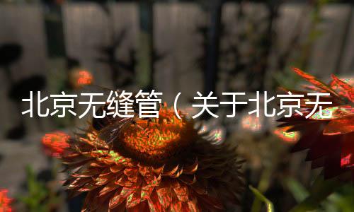 北京無縫管（關于北京無縫管的基本情況說明介紹）