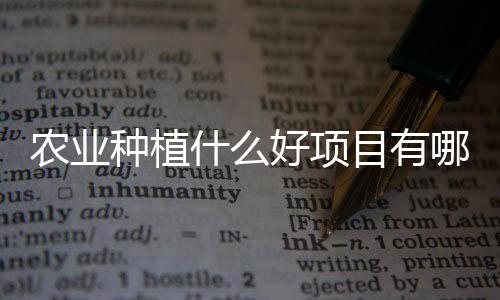 農(nóng)業(yè)種植什么好項(xiàng)目有哪些（適合農(nóng)村好的致富項(xiàng)目有哪些）