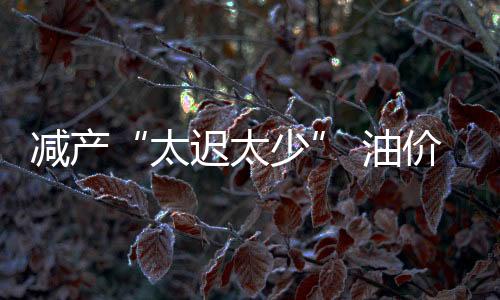 減產(chǎn)“太遲太少” 油價(jià)短期預(yù)料繼續(xù)疲弱