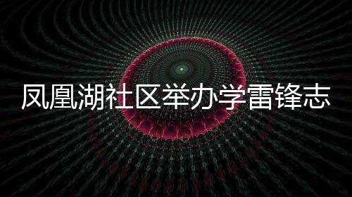 鳳凰湖社區(qū)舉辦學(xué)雷鋒志愿服務(wù)活動_