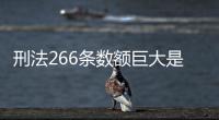 刑法266條數(shù)額巨大是多少（刑法266條）