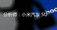 分析師：小米汽車 SU7 預計均價 22 萬