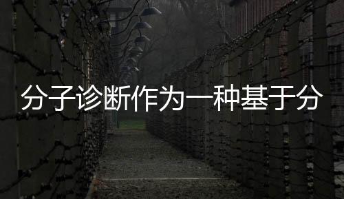 分子診斷作為一種基于分子水平的疾病診斷方法