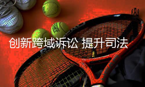 創新跨域訴訟 提升司法服務水平
