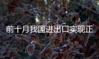前十月我國進出口實現(xiàn)正增長