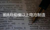 前8月規模以上電池制造企業利潤總額漲66.1%