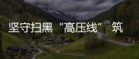 堅守掃黑“高壓線” 筑牢除惡“防火墻”