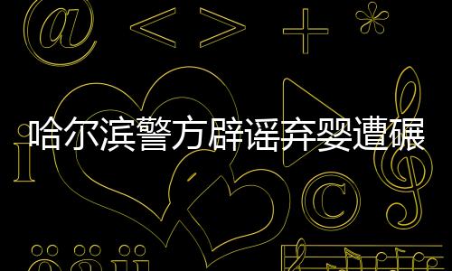 哈爾濱警方辟謠棄嬰遭碾致死：棄嬰系醫療垃圾