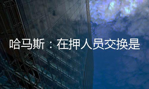 哈馬斯：在押人員交換是釋放被扣加沙地帶人員唯一方式