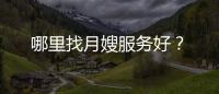 哪里找月嫂服務好？