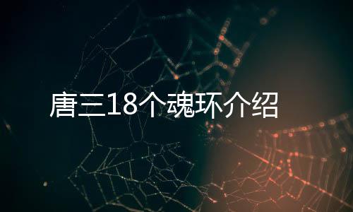 唐三18個魂環介紹