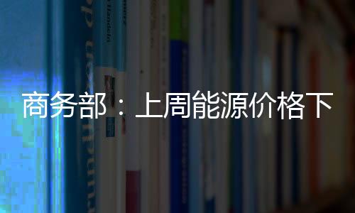商務(wù)部：上周能源價(jià)格下降0.5%