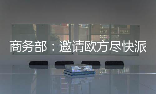 商務(wù)部：邀請歐方盡快派團(tuán)隊來華 繼續(xù)面對面磋商