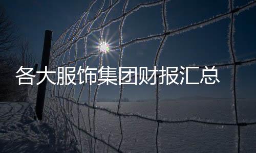 各大服飾集團財報匯總 都有著怎樣一番表現(xiàn)？