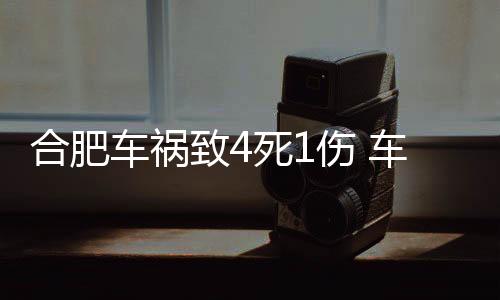 合肥車(chē)禍致4死1傷 車(chē)險(xiǎn)該如何理賠