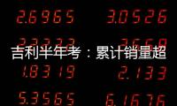 吉利半年考：累計銷量超76萬 再推5款新車