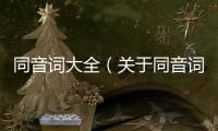 同音詞大全（關于同音詞大全的基本情況說明介紹）