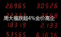 周大福跌超4%金價高企拖累銷售全年純利低于市場預(yù)期