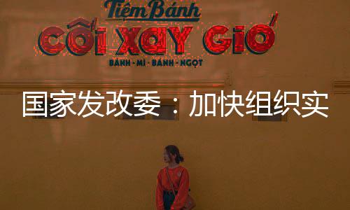 國家發改委：加快組織實施新增發1萬億元國債項目建設
