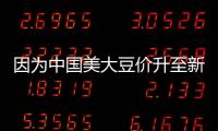 因為中國美大豆價升至新高