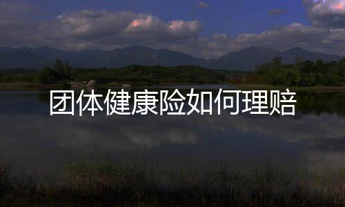 團體健康險如何理賠
