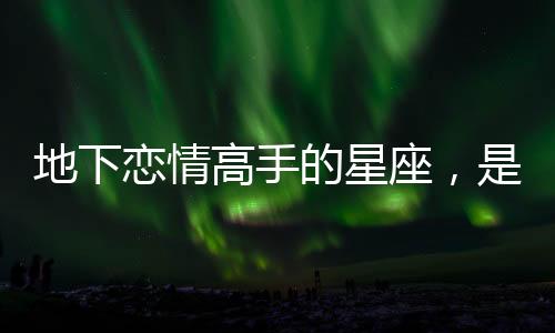 地下戀情高手的星座，是他嗎