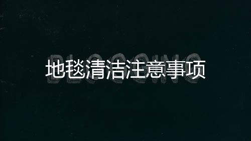 地毯清潔注意事項(xiàng)