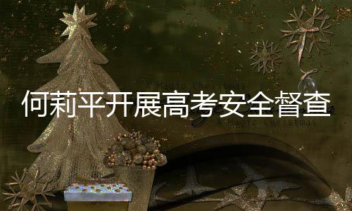 何莉平開展高考安全督查：切實(shí)抓好疫情防控和高考組織工作