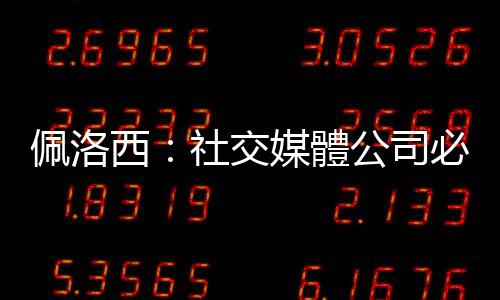佩洛西：社交媒體公司必須處理並追蹤其平臺上的極端主義行為