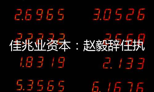 佳兆業資本：趙毅辭任執行董事兼行政總裁 鄭威接任