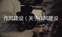 作風建設（關于作風建設的基本情況說明介紹）