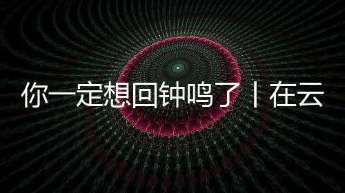 你一定想回鐘鳴了丨在云南樣樣好，在昭通越來越好