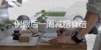 例假后一周減肥食譜