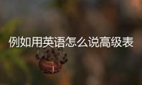 例如用英語怎么說高級表達 例如用英語怎么說
