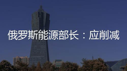 俄羅斯能源部長：應削減石油日產量