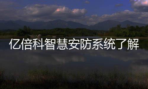 億倍科智慧安防系統了解一下