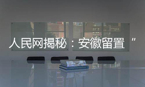 人民網(wǎng)揭秘：安徽留置“第一案”被查處偵結(jié)背后
