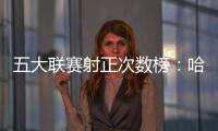 五大聯(lián)賽射正次數(shù)榜：哈蘭德17次居首，萊萬，凱恩，姆巴佩在列