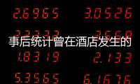 事后統計曾在酒店發生的刑事案