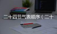 二十四節(jié)氣表順序（二十四節(jié)氣表順口溜）