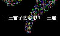 二三君子的意思（二三君子的出處及造句）