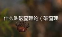 什么叫破窗理論（破窗理論是什么意思）