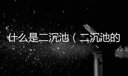 什么是二沉池（二沉池的原理和用途是什么）