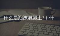 什么是泡沫混凝土?（什么是泡沫混凝土）