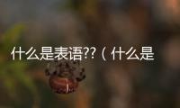 什么是表語??（什么是表語）