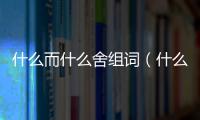什么而什么舍組詞（什么而什么舍）