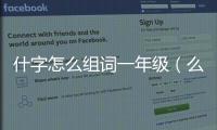 什字怎么組詞一年級（么組詞一年級）